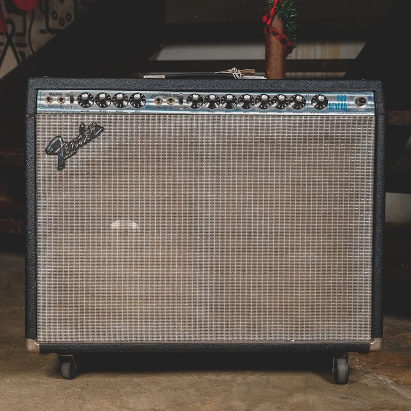 1980 Fender Pro Reverb Combo Amplifier, 70w 2×12 w/Cover – Used