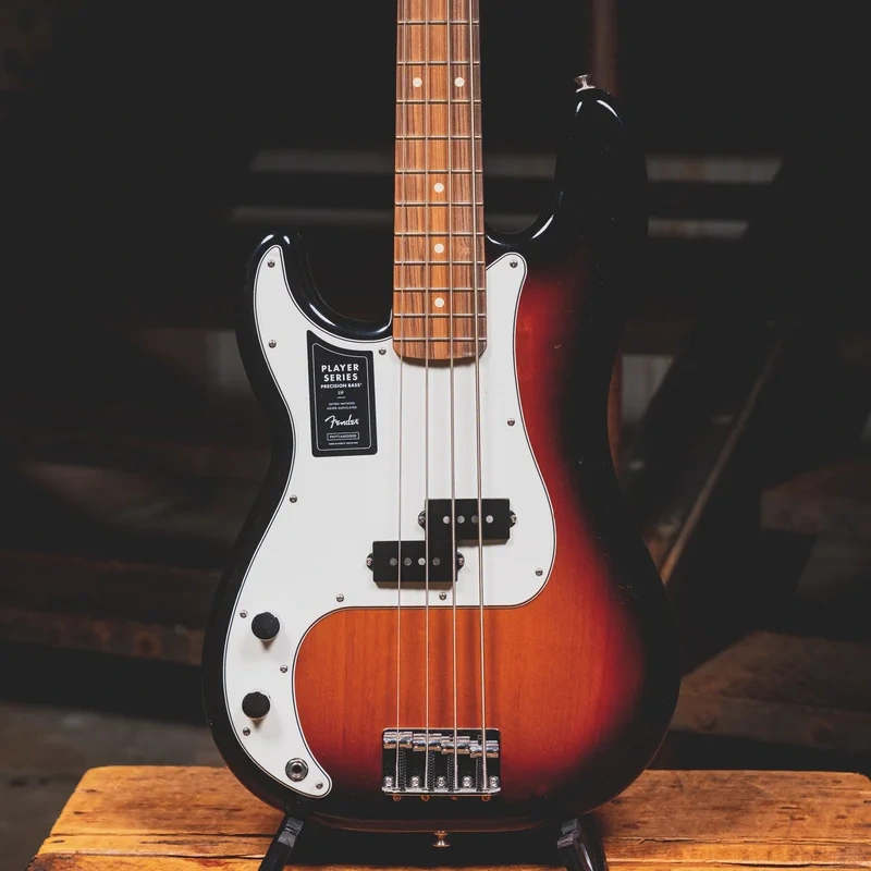 2019 Fender Player Precision Bass, Left-Handed, 3 Color Sunburst – Used